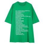 画像1: English logo print oversize t-shirt　ユニセックス男女兼用アルファベットロゴプリントTシャツ (1)