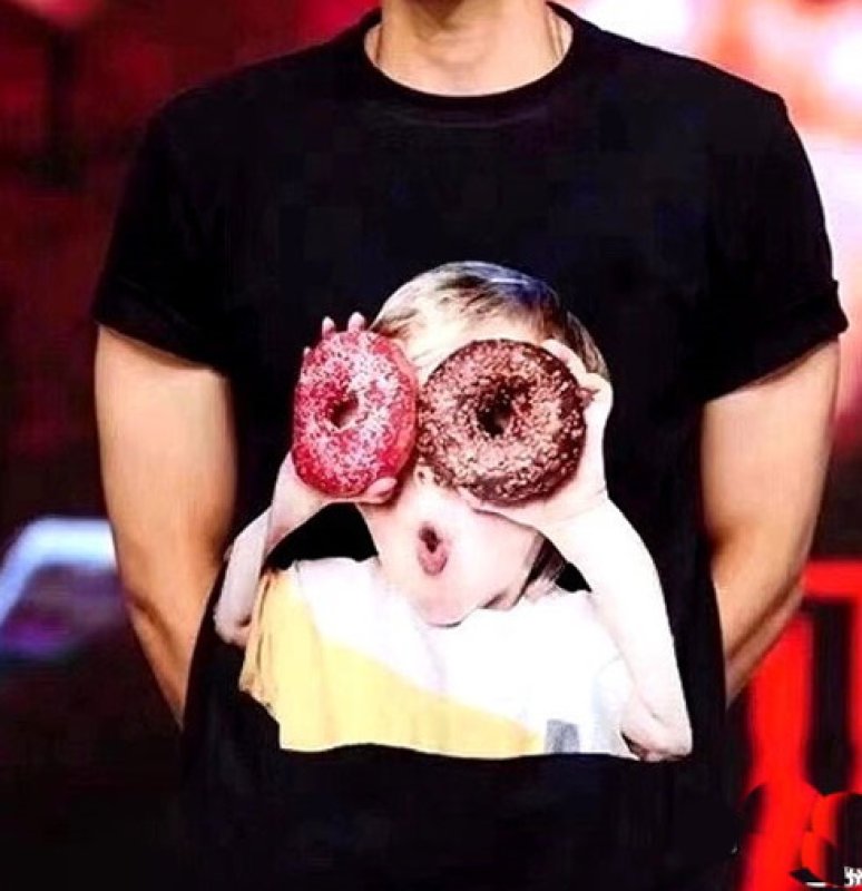 画像9: Unisex Mens & Woman baby face donut short sleeve t-shirt ベイビーフェイス ドーナツ プリント半袖Tシャツ (9)
