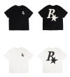 画像5: R star logo oversize t-shirt　ユニセックス男女兼用R＆スターロゴプリントTシャツ (5)