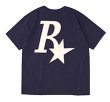 画像3: R star logo oversize t-shirt　ユニセックス男女兼用R＆スターロゴプリントTシャツ (3)