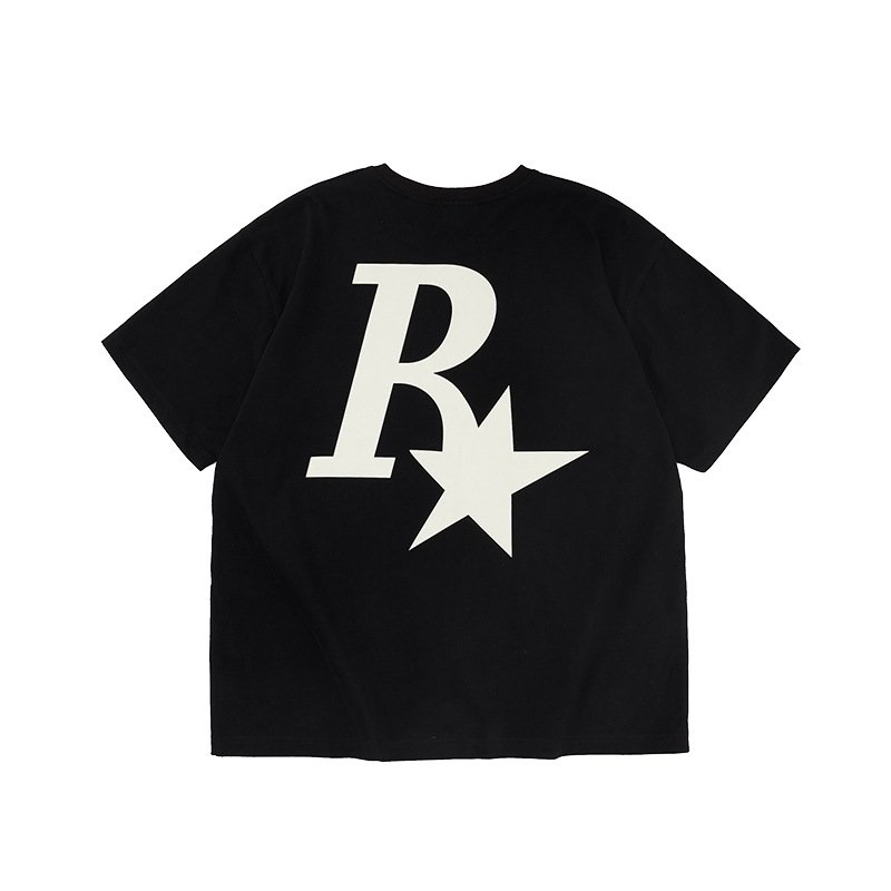 画像4: R star logo oversize t-shirt ユニセックス男女兼用R&スターロゴプリントTシャツ (4)