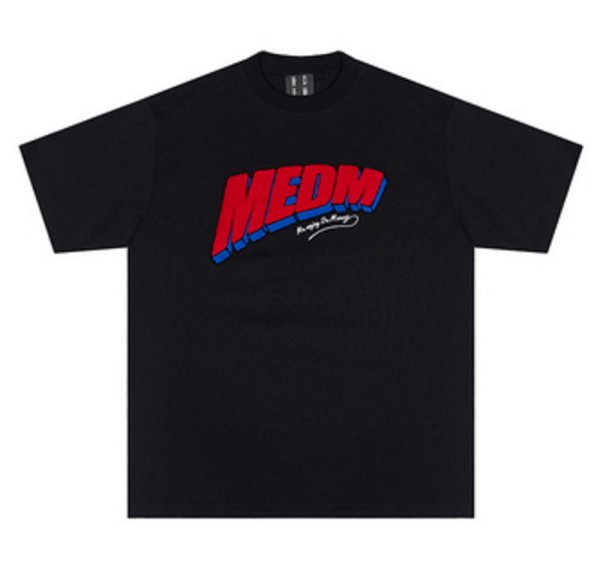 画像1: medm logo towel embroidery t-shirt 　ユニセックス男女兼用MEDMロゴ刺繍Tシャツ (1)