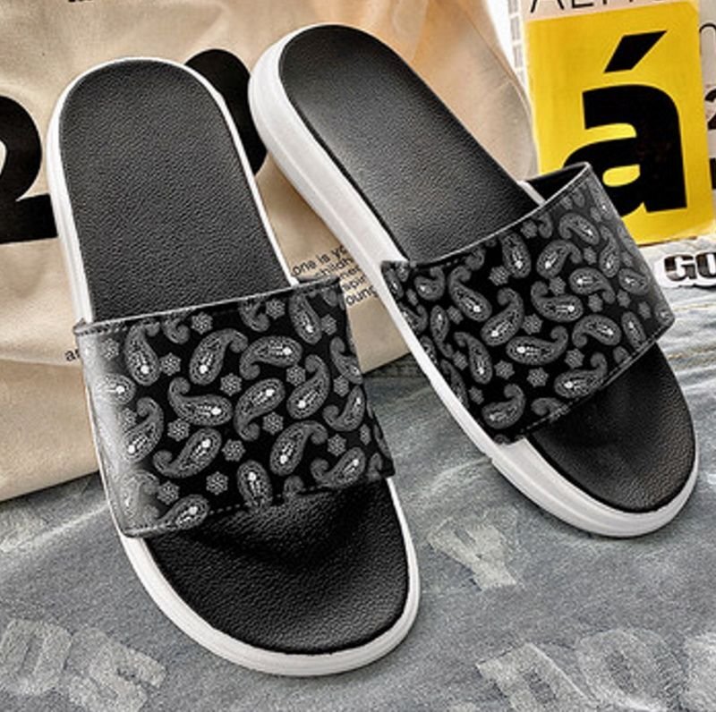 画像2: Paisley bandana pattern  soft bottom sandals slippers   ユニセック男女兼用ペイズリーバンダナ柄フリップフロップサンダルシャワーサンダル ビーチサンダル  (2)