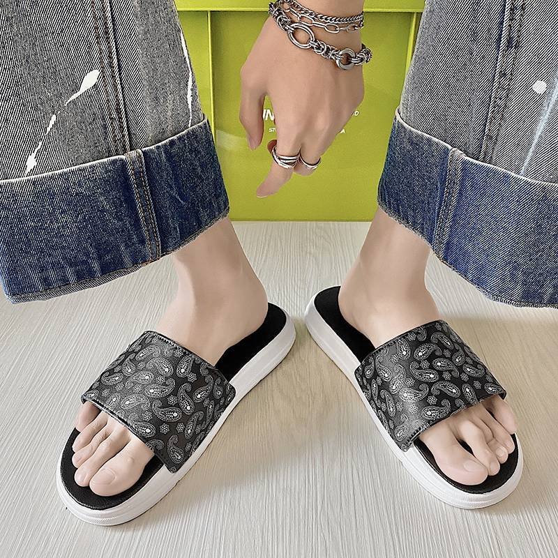 画像4: Paisley bandana pattern  soft bottom sandals slippers   ユニセック男女兼用ペイズリーバンダナ柄フリップフロップサンダルシャワーサンダル ビーチサンダル  (4)