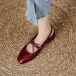 画像11: women's Back strap bow flat pumps　バックストラップボウリボン付きエナメルフラットパンプスシューズ  (11)