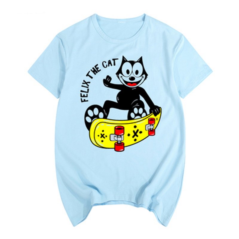 画像8: Felix the Cat skateboard graffiti retro nostalgicT-shirt ユニセックス男女兼用フェリックスザキャットスケートボードTシャツ (8)