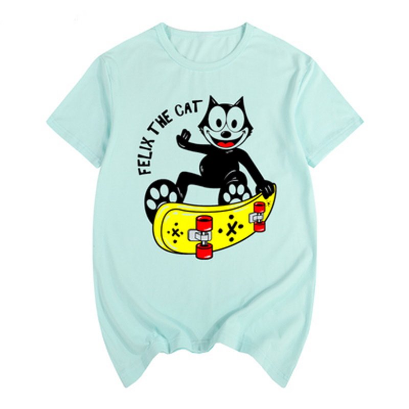 画像3: Felix the Cat skateboard graffiti retro nostalgicT-shirt ユニセックス男女兼用フェリックスザキャットスケートボードTシャツ (3)
