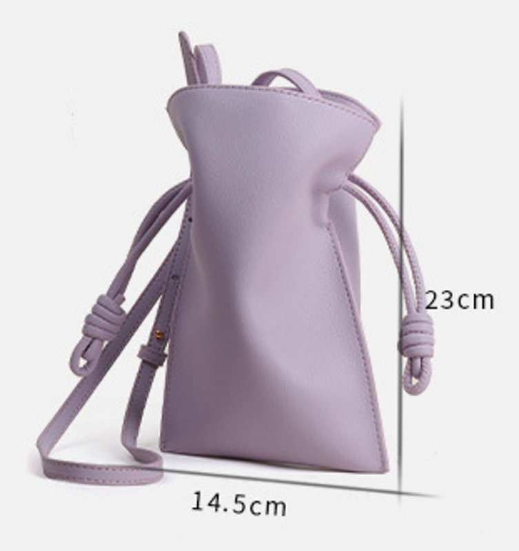 画像7:  mini leather bucket shoulder Bag Mobile phone bag  本革ソフトレザーミニバケットショルダートートバッグ (7)