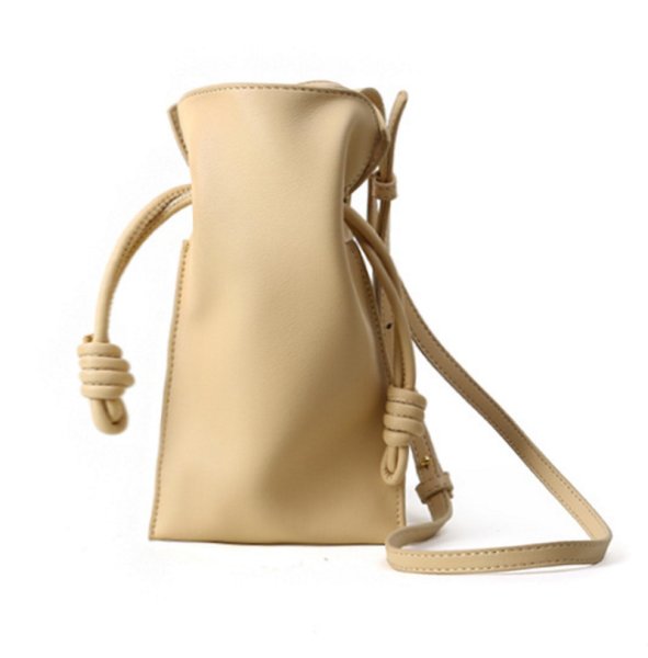 画像1:  mini leather bucket shoulder Bag Mobile phone bag  本革ソフトレザーミニバケットショルダートートバッグ (1)