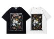 画像3: FXK American Retro Floral Oil Painting Print t-shirt　ユニセックス男女兼用レトロフローラルオイルペインティングプリントルTシャツ (3)