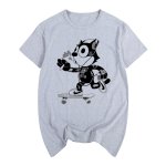画像2: Felix the Cat skateboard DJ hip hop graffiti retro nostalgicT-shirt　ユニセックス男女兼用フェリックスザキャットスケートボード&DJヒップホップTシャツ (2)