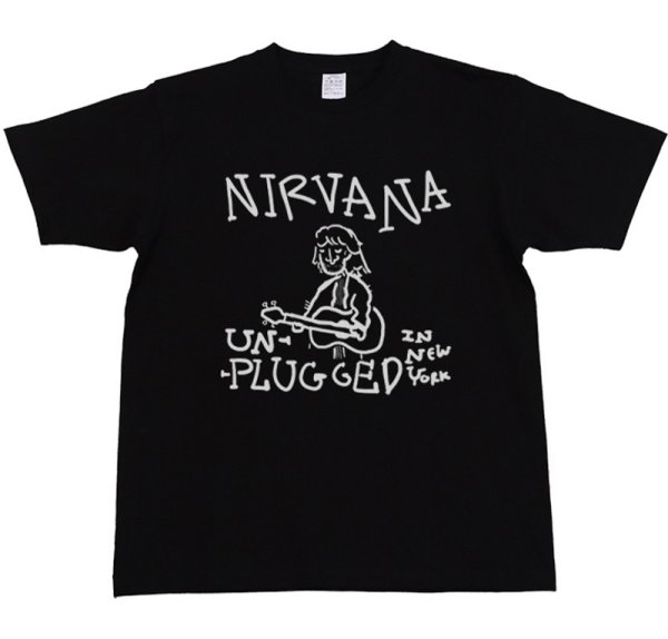 画像1: NIRVANA handwritten illustration styleT-shirt　ユニセックス男女兼用ニルヴァーナハンドライティングスタイルTシャツ (1)