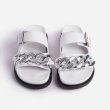 画像8: Chain belt flat open toe sandals slippers　チェーンベルトポイントフラットオープントゥサンダルスリッパ    (8)