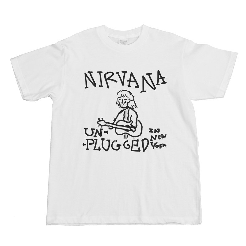 画像2: NIRVANA handwritten illustration styleT-shirt ユニセックス男女兼用ニルヴァーナハンドライティングスタイルTシャツ (2)