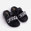 画像6: Chain belt flat open toe sandals slippers　チェーンベルトポイントフラットオープントゥサンダルスリッパ    (6)