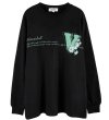 画像3: Flower circle letter print Long-sleeved T-shirt　 男女兼用 ユニセックスフラワーサークルレタープリント長袖Tシャツ (3)