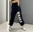 画像7:  Women’s FEVER logo sweatpants  　ユニセックス男女兼用FEVER ロゴスウェットヒップホップ ダンスパンツ  (7)