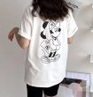 画像5: MLB NY Mickey Mouse Print T-shirt　ユニセックス 男女兼用MLB NYエムエルビー ヤンキースミッキーマウスミッキープリントTシャツ Tシャツ   (5)