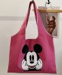 画像7:  Mickey Mouse Print Eco Tote Shoulder Bag 　ミッキーマウス ミッキーショルダートートエコバッグ (7)