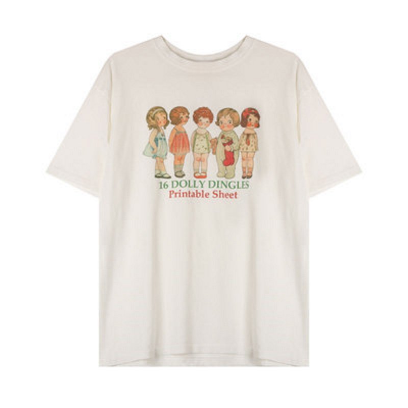 画像8: Nostalgic girl kids Print T-shirt　ユニセックス 男女兼用ノスタルジックガールキッズプリントTシャツ Tシャツ   (8)