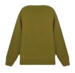 画像2: Unisex V-neck with flower motif cardigan knit   ユニセックス男女兼用Vネックフラワーモチーフ付き カーディガンニットセーター (2)