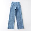 画像6: High waist straight mopping pants denim Pants jeans  ハイウエスト ストレート モッピングパンツ  デニムパンツ ジーンズ (6)