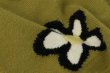 画像3: Unisex V-neck with flower motif cardigan knit   ユニセックス男女兼用Vネックフラワーモチーフ付き カーディガンニットセーター (3)