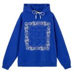 画像2: Unisex Paisley Hoodie　ユニセックス男女兼用ペイズリー バンダナ柄フーディー パーカー (2)