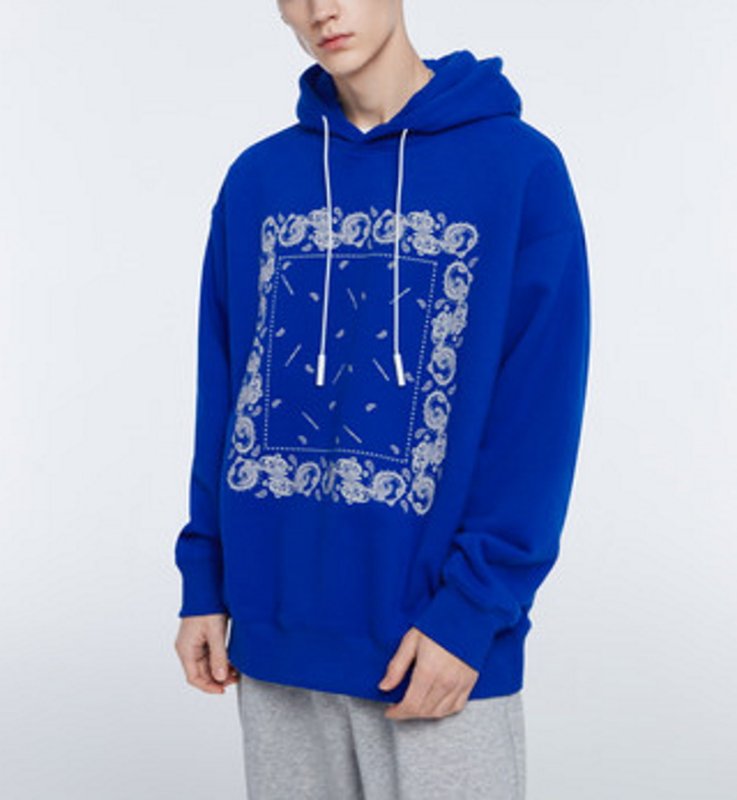 画像6: Unisex Paisley Hoodie ユニセックス男女兼用ペイズリー バンダナ柄フーディー パーカー (6)