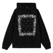 画像1: Unisex Paisley Hoodie　ユニセックス男女兼用ペイズリー バンダナ柄フーディー パーカー (1)