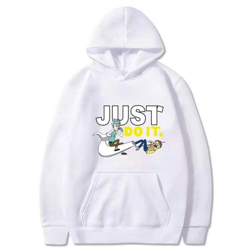 画像2: Unisex Rick and Morty broken swoosh Hoodie sweater  ユニセックス男女兼用リックアンドモーティ ブロークンスウォッシュフーディーフーディー パーカー (2)