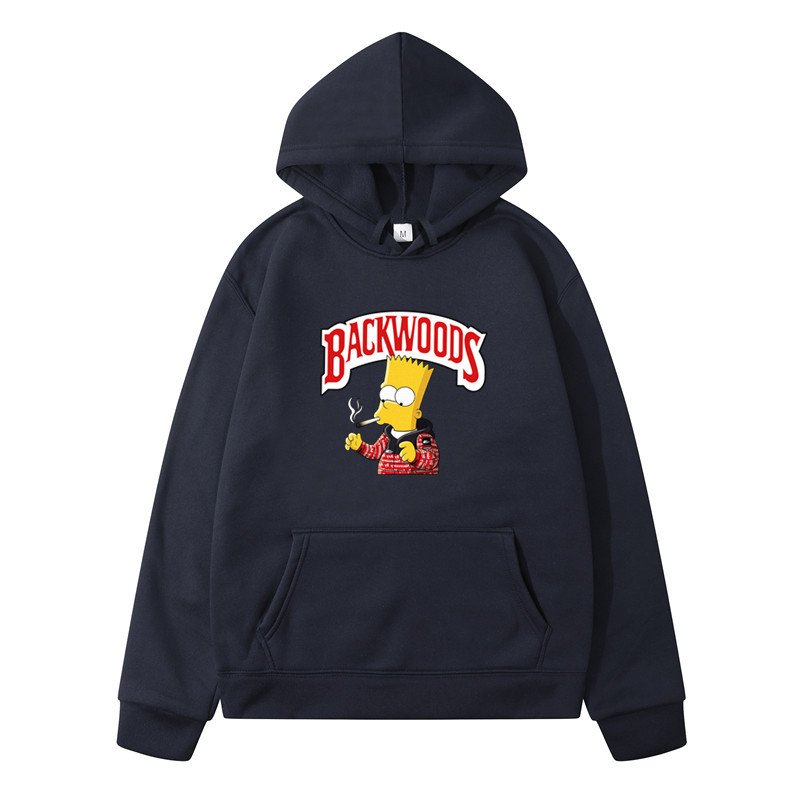 Unisex Bad smoking boy bart simpson hoodie sweater ユニ