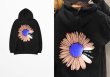 画像3: Unisex daisy flower print hoodie sweater ユニセックス男女兼用デイジーフラワープリント フーディー パーカー (3)