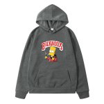 画像7: Unisex Bad smoking boy bart simpson hoodie sweater  ユニセックス男女兼用バッドボーイバートシンプソンプリント フーディー パーカー (7)