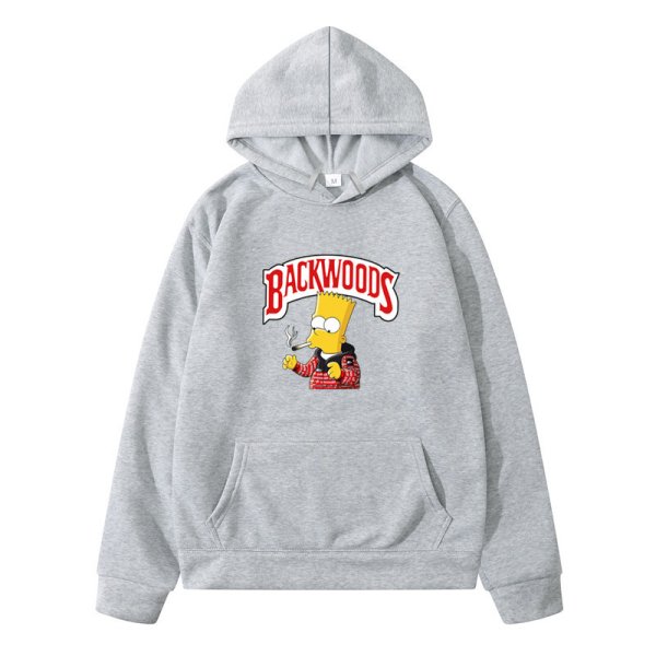 画像1: Unisex Bad smoking boy bart simpson hoodie sweater  ユニセックス男女兼用バッドボーイバートシンプソンプリント フーディー パーカー (1)