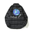 画像3: smiley woolen plaid shirt  jacket blouson  ユニセックス 男女兼用スマイリーウールチェック柄シャツジャケット (3)