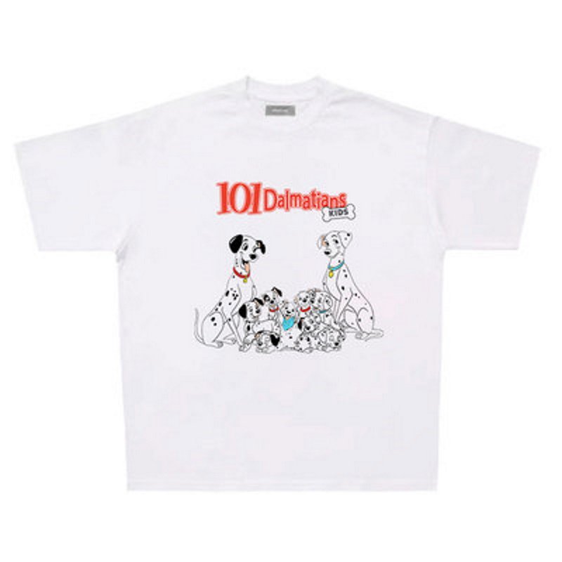 画像2:  101 doggy Dalmatians family puppy print t-shirt ユニセックス男女兼用101匹わんちゃんファミリープリントTシャツ (2)