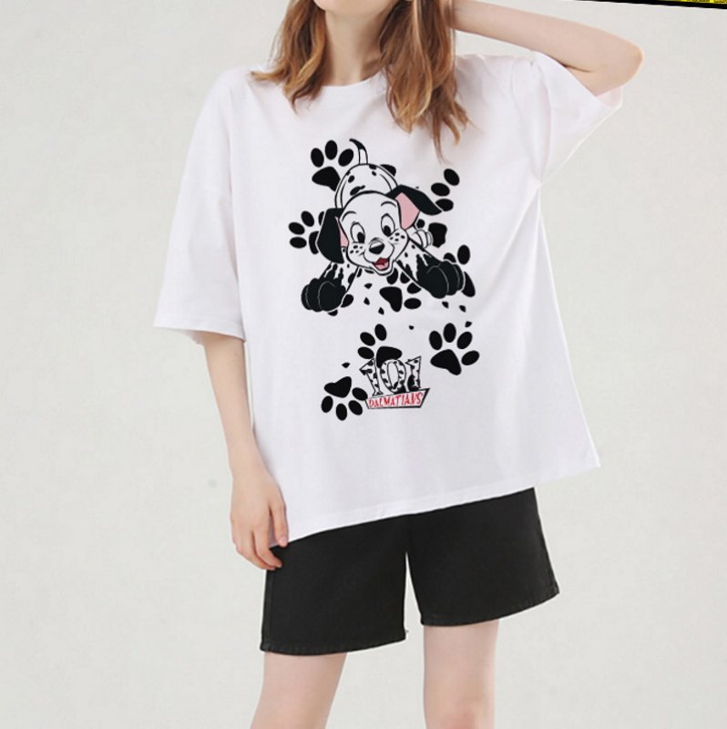 画像4:  101 doggy Dalmatians  puppyprint t-shirt ユニセックス男女兼用101匹わんちゃんプリントTシャツ (4)