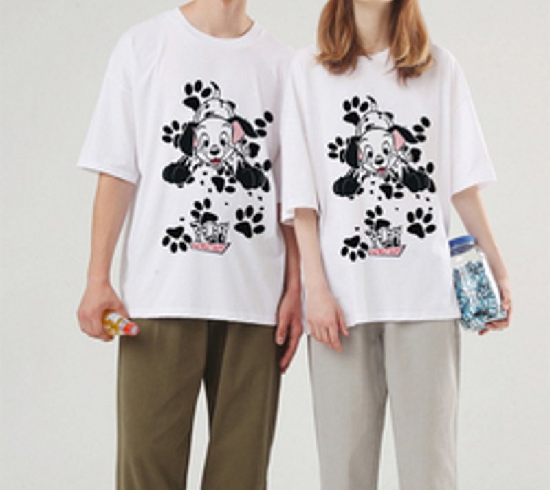 画像3:  101 doggy Dalmatians  puppyprint t-shirt ユニセックス男女兼用101匹わんちゃんプリントTシャツ (3)