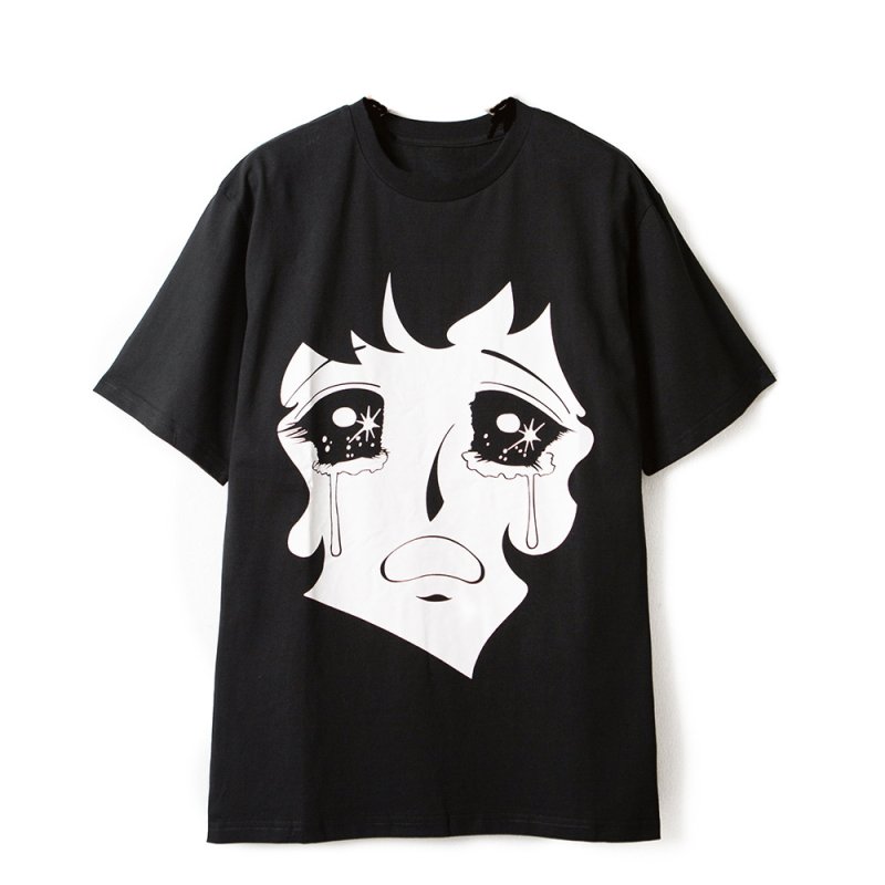 画像6: crying girl print t-shirt ユニセックス男女兼用クライングガールプリントTシャツ (6)
