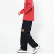 画像8: Unisex flocking flame embroidery hip-hop loose straigh tSweatpants trousers 　男女兼用ユニセックスロゴ刺繍エンブレムヒップホップスウェットパンツ (8)