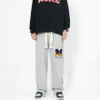 画像6: Unisex flocking flame embroidery hip-hop loose straigh tSweatpants trousers 　男女兼用ユニセックスロゴ刺繍エンブレムヒップホップスウェットパンツ (6)