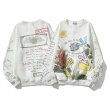 画像3: Unisex round neck long-sleeved graffiti Pullover trainer sweater  ユニセックス男女兼用グラフィックペイントスウェットプルオーバートレーナー (3)