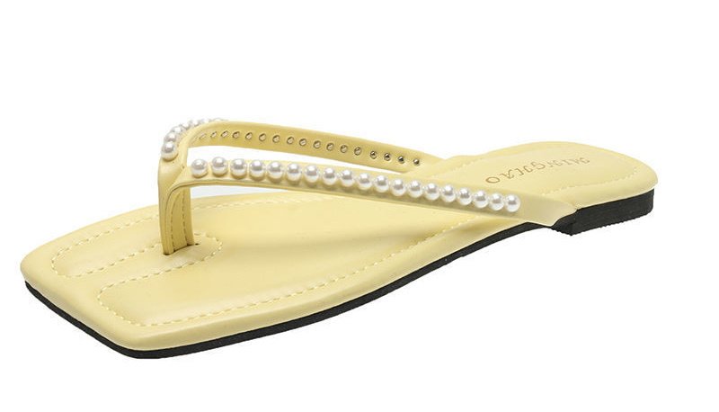 画像3: Pearl leather tong sandals slippers　パールレザートングフラットサンダルスリッパ    (3)