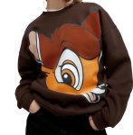 画像6: Bambi Face Pullover Sweater  ユニセックス男女兼用小鹿のバンビフェイスプルオーバートレーナー (6)