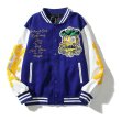 画像3:  STM embroidered badge baseball uniform BASEBALL JACKET baseball uniform jacket blouson  ユニセックス 男女兼用STM刺繍スタジアムジャンパー スタジャン MA-1 ボンバー ジャケット ブルゾン (3)