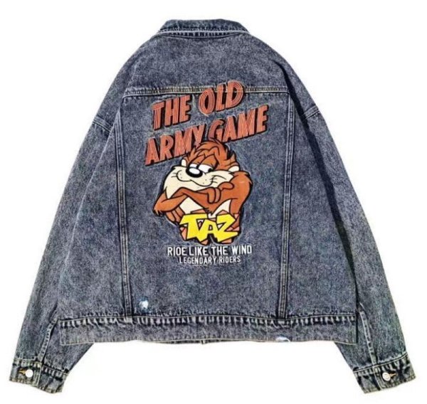 画像1: Bugs Bunny Tazmanian Devil TAZ Denim G Jean  jacket blouson  ユニセックス 男女兼用バックスバニーTAZダズマニアン デビルデニムGジャン ジャケット (1)