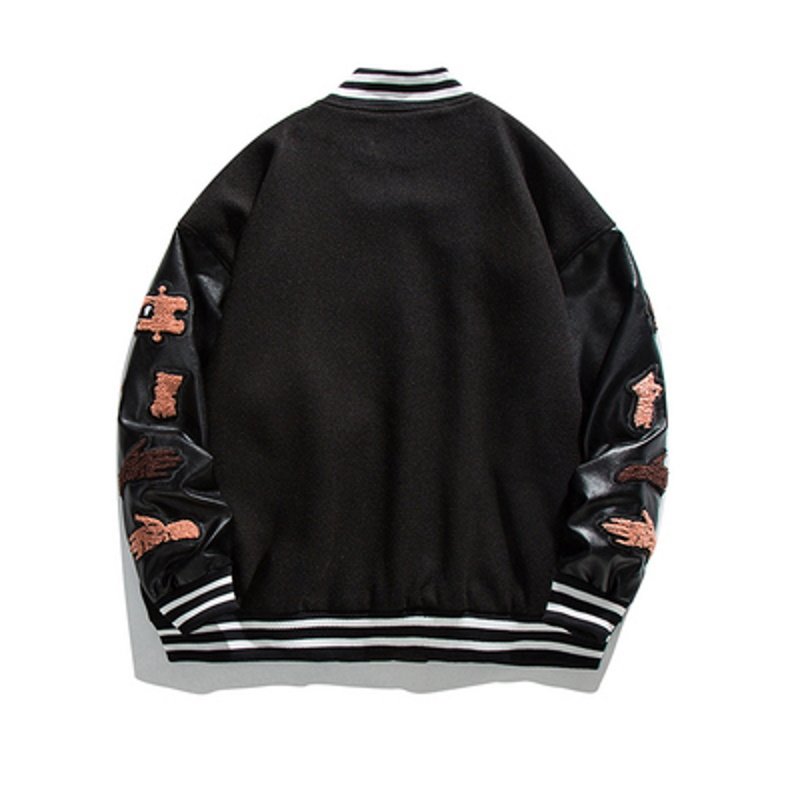 画像3: old trib baseball uniform BASEBALL JACKET baseball uniform jacket blouson  ユニセックス 男女兼用トゥラァィブスタジアムジャンパー スタジャン MA-1 ボンバー ジャケット ブルゾン (3)