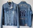 画像2: MLB NY embroidery Denim G Jean  jacket blouson  ユニセックス 男女兼用MLB NYニューヨークヤンキース刺繍デニムGジャン ジャケット (2)
