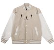 画像3: cross emblem baseball uniform BASEBALL JACKET  blouson  ユニセックス 男女兼用クロスエンブレムスタジアムジャンパー スタジャン MA-1 ボンバー ジャケット ブルゾン (3)